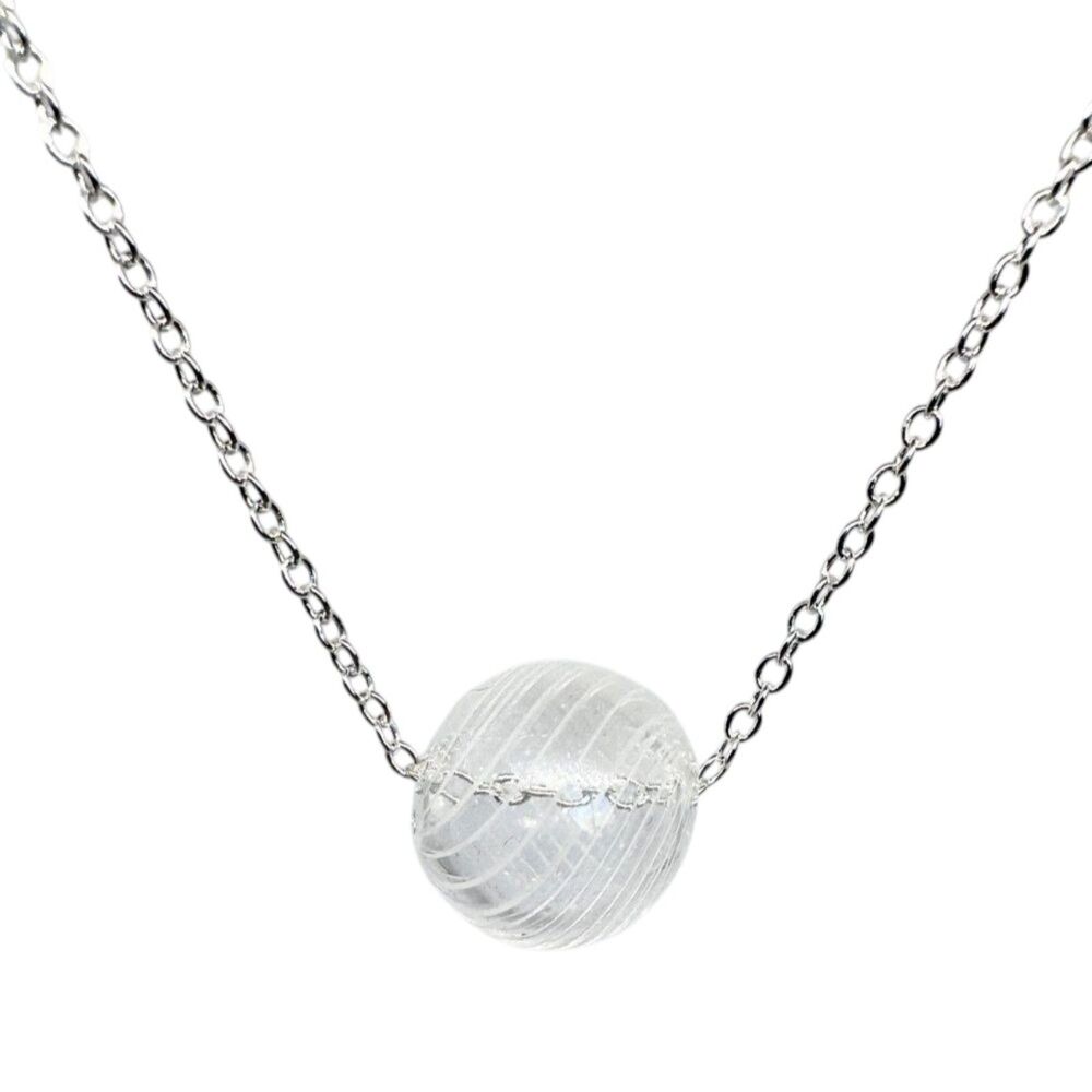 New Indio Jewelry Glass Ball .925 Sterling Necklace Item #7035